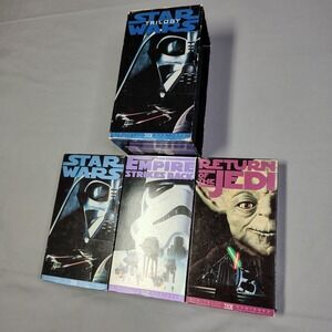 Star Wars Trilogy VHS Box Set THX Mastered Original Trilogy 3 Tapes Slipcase